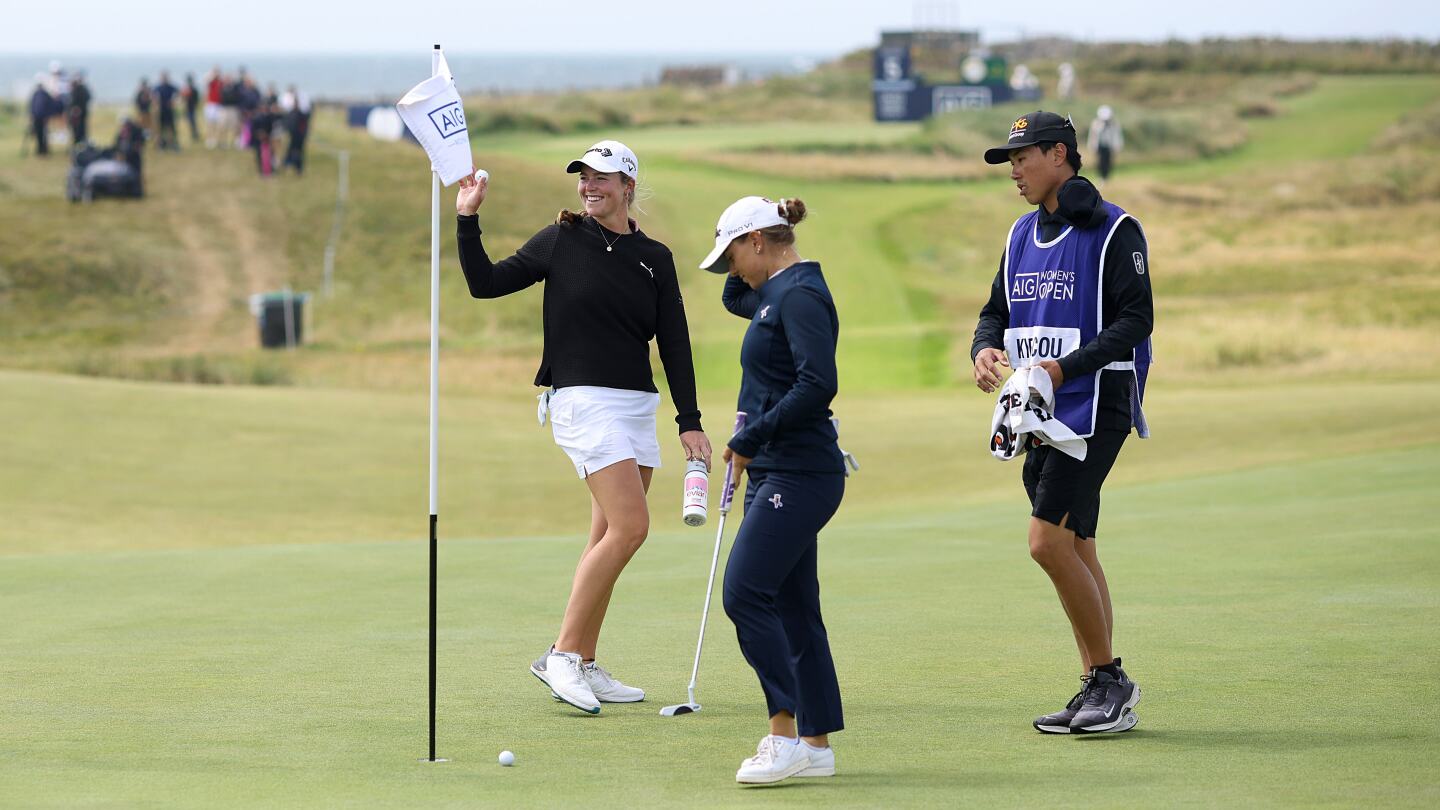 WATCH: Mimi Rhodes' tee shot ricochets off another ball for insane hole ...