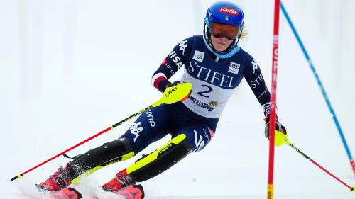 Image for Shiffrin races to victory in slalom World Cup opener, Moltzan places fourth