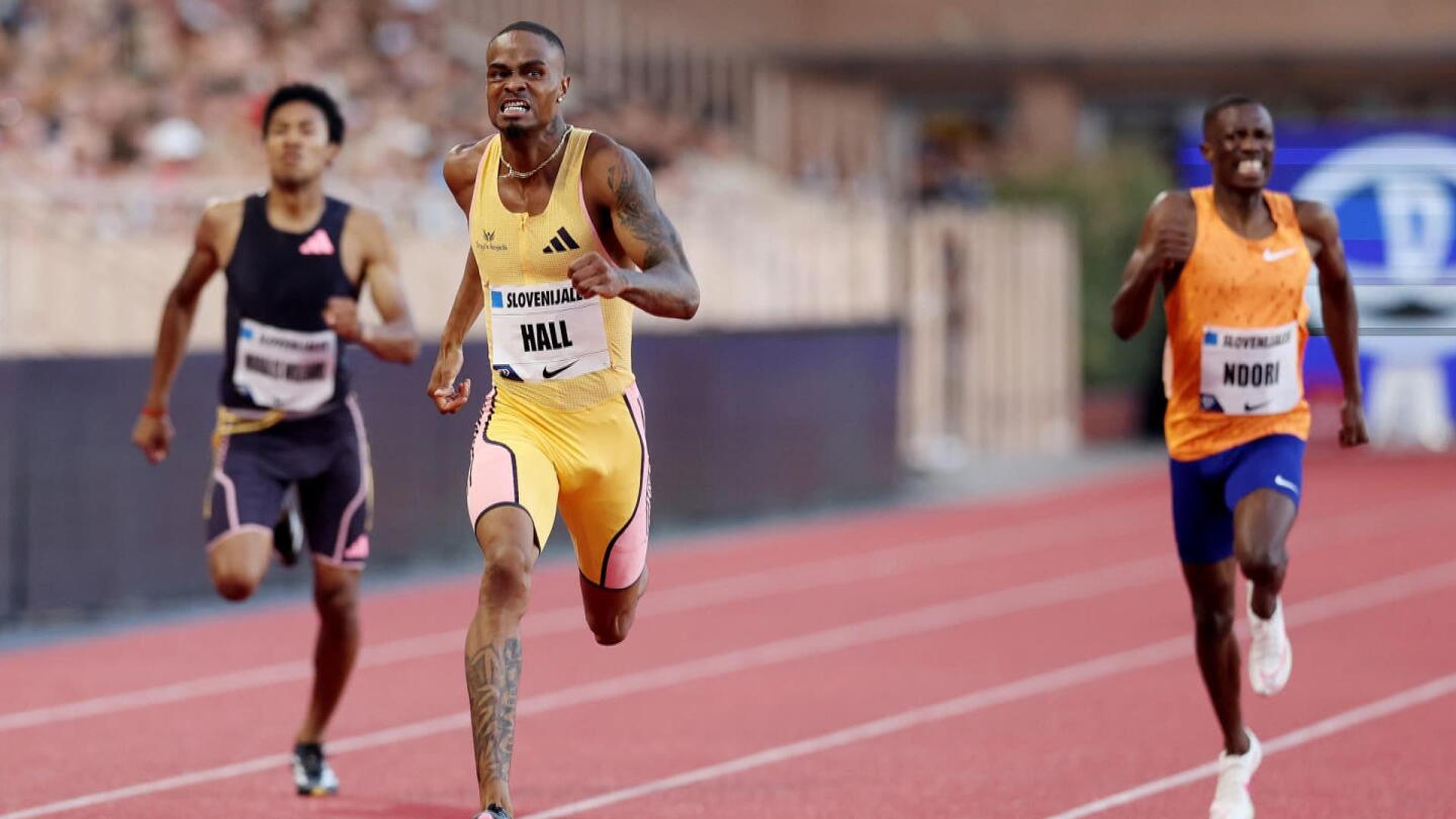 400 Meter Racing Target Quincy Hall sprints to world-lead in men's 400m at Diamond League ...